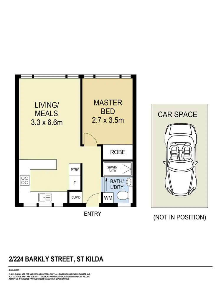 Floorplan of Homely apartment listing, 2/244 Barkly Street, St Kilda VIC 3182