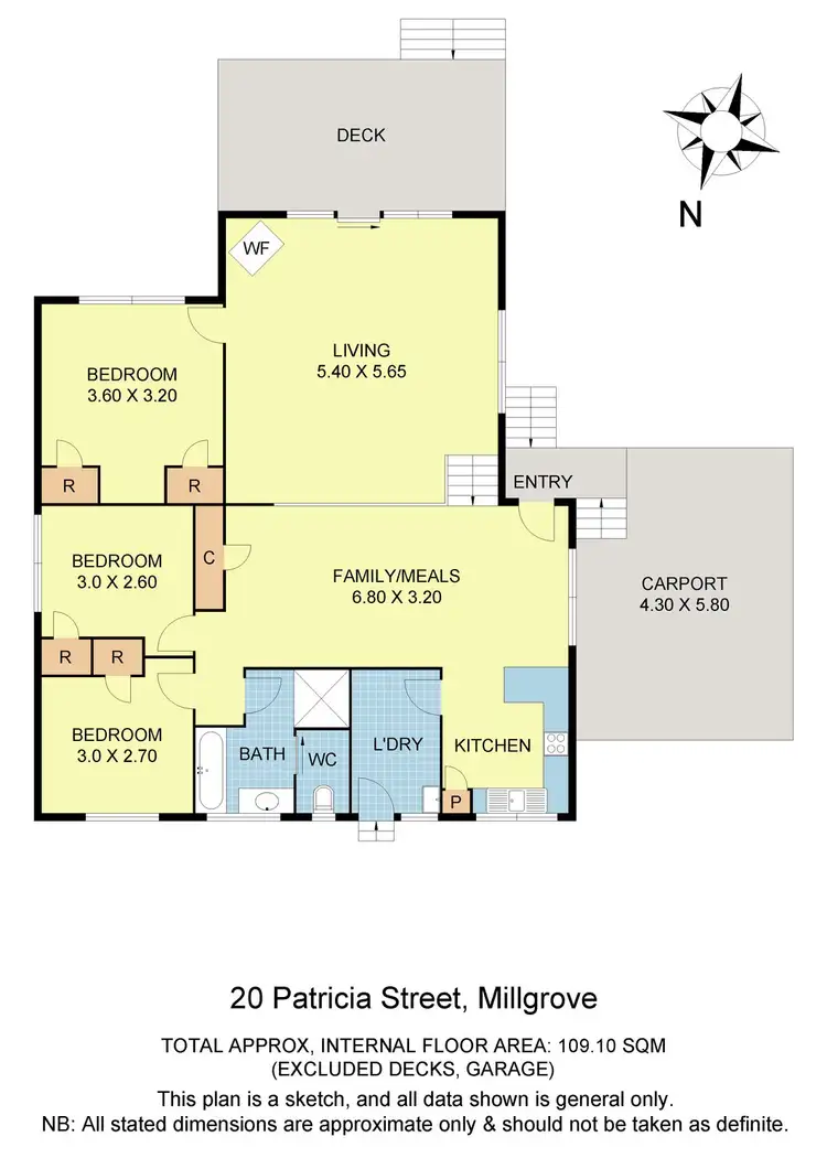 Floorplan of Homely house listing, 20 Patricia Street, Millgrove VIC 3799