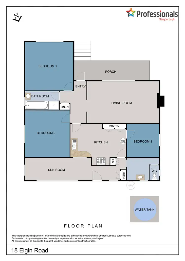 Floorplan of Homely house listing, 18 Elgin Road, Maryborough VIC 3465