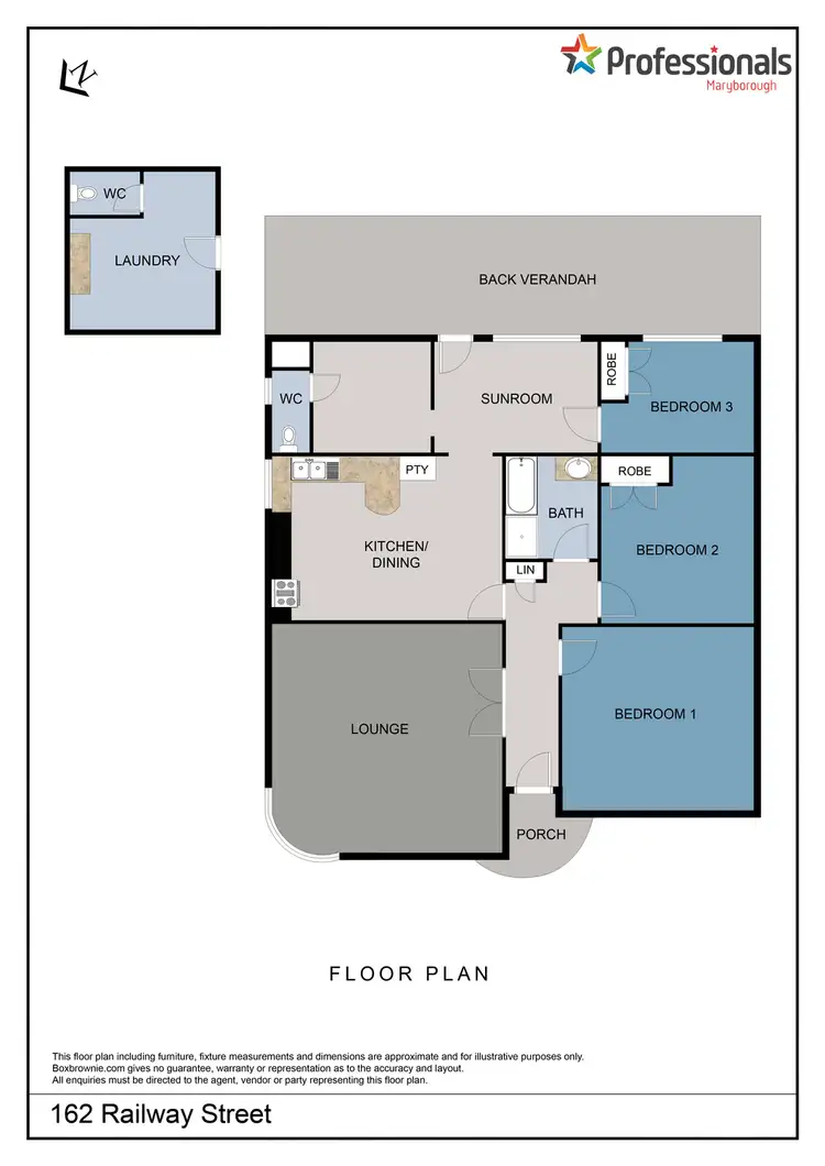 Floorplan of Homely house listing, 162 Railway Street, Maryborough VIC 3465