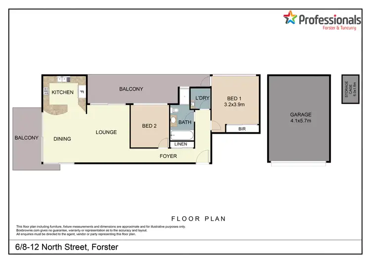Floorplan of Homely unit listing, 6/8-12 North Street, Forster NSW 2428