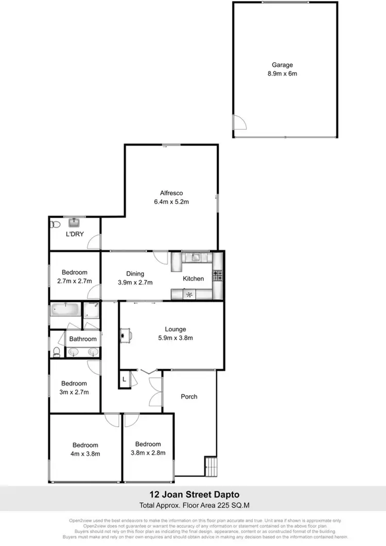Floorplan of Homely house listing, 12 Joan Street, Dapto NSW 2530