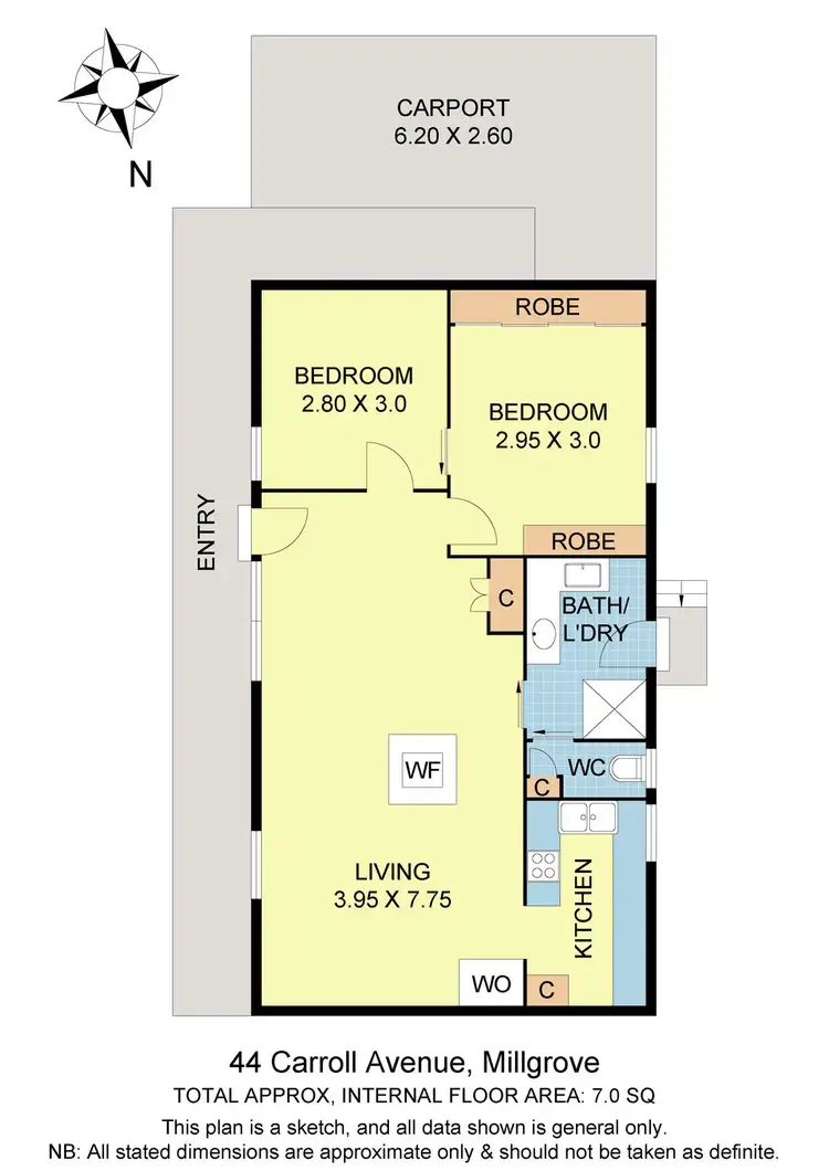 Floorplan of Homely house listing, 44 Carroll Avenue, Millgrove VIC 3799