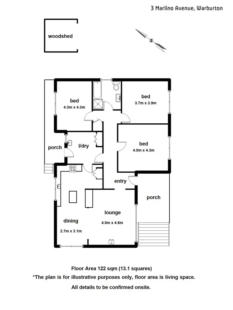 Floorplan of Homely house listing, 3 Marlino Avenue, Warburton VIC 3799