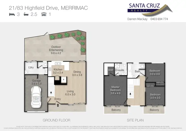 Floorplan of Homely townhouse listing, 21/83-89 Highfield Drive, Merrimac QLD 4226