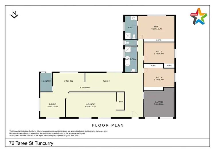 Floorplan of Homely house listing, 76 Taree Street, Tuncurry NSW 2428