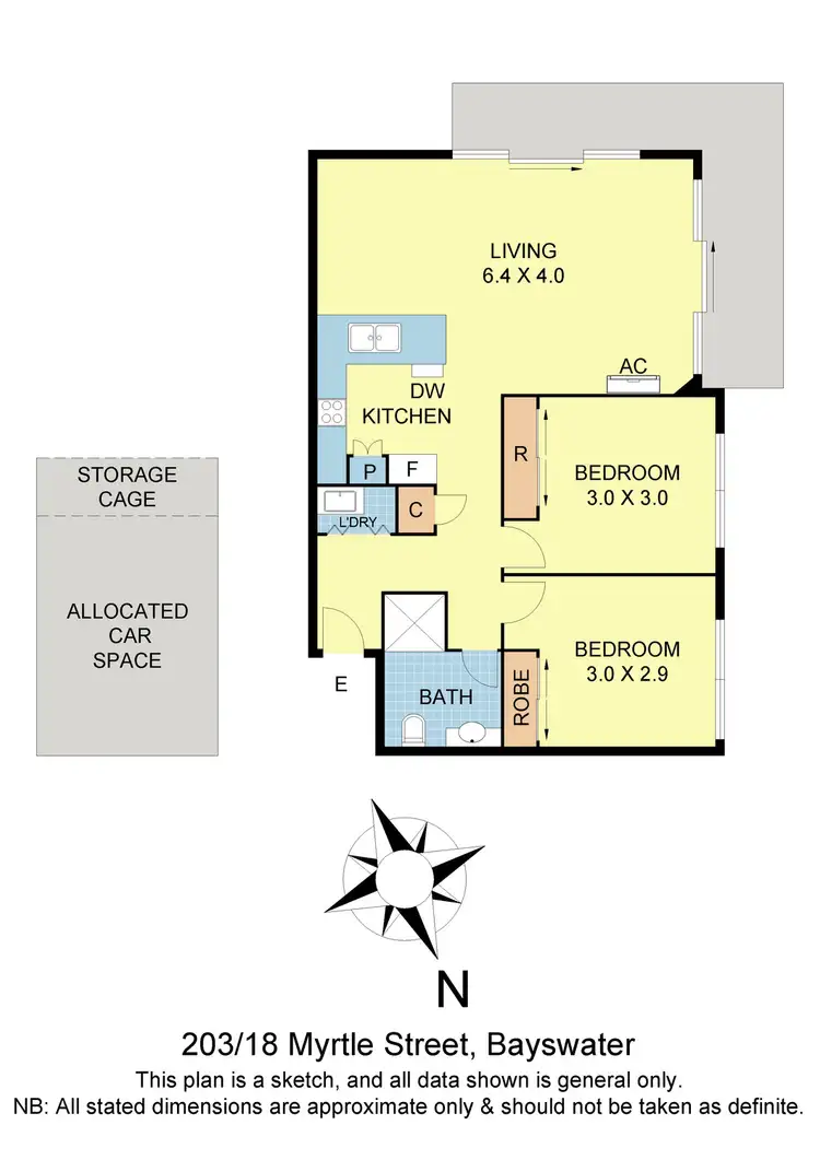 Floorplan of Homely apartment listing, 203/18 Myrtle Street, Bayswater VIC 3153