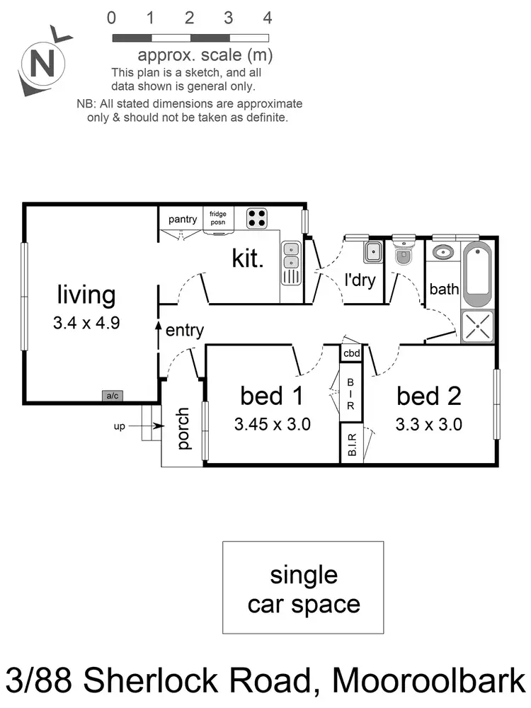 Floorplan of Homely unit listing, 3/88 Sherlock Road, Mooroolbark VIC 3138