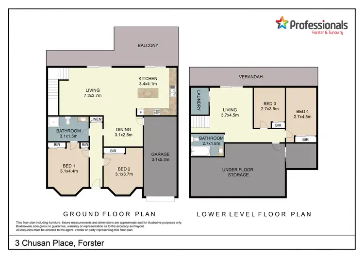 Floorplan of Homely house listing, 3 Chusan Place, Forster NSW 2428
