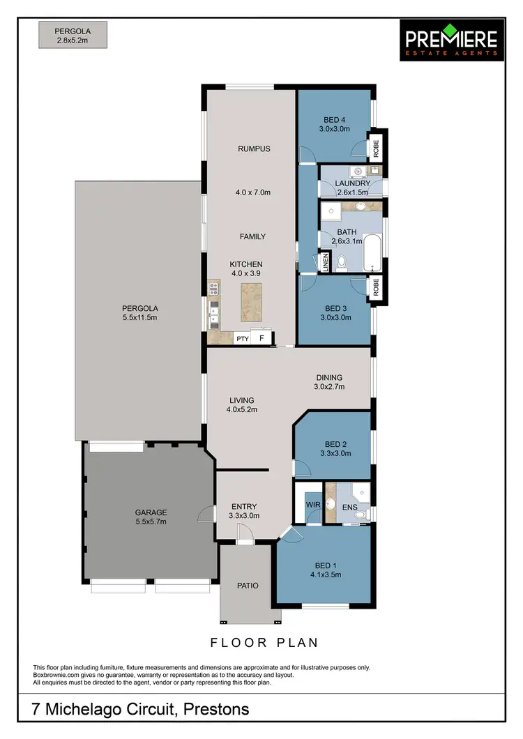Floorplan of Homely house listing, 7 Michelago Circuit, Prestons NSW 2170