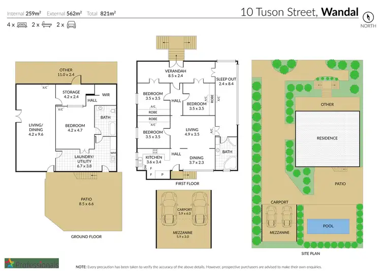 Floorplan of Homely house listing, 10 Tuson Street, Wandal QLD 4700