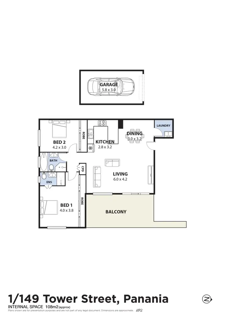 Floorplan of Homely unit listing, 1/149A Tower Street, Panania NSW 2213