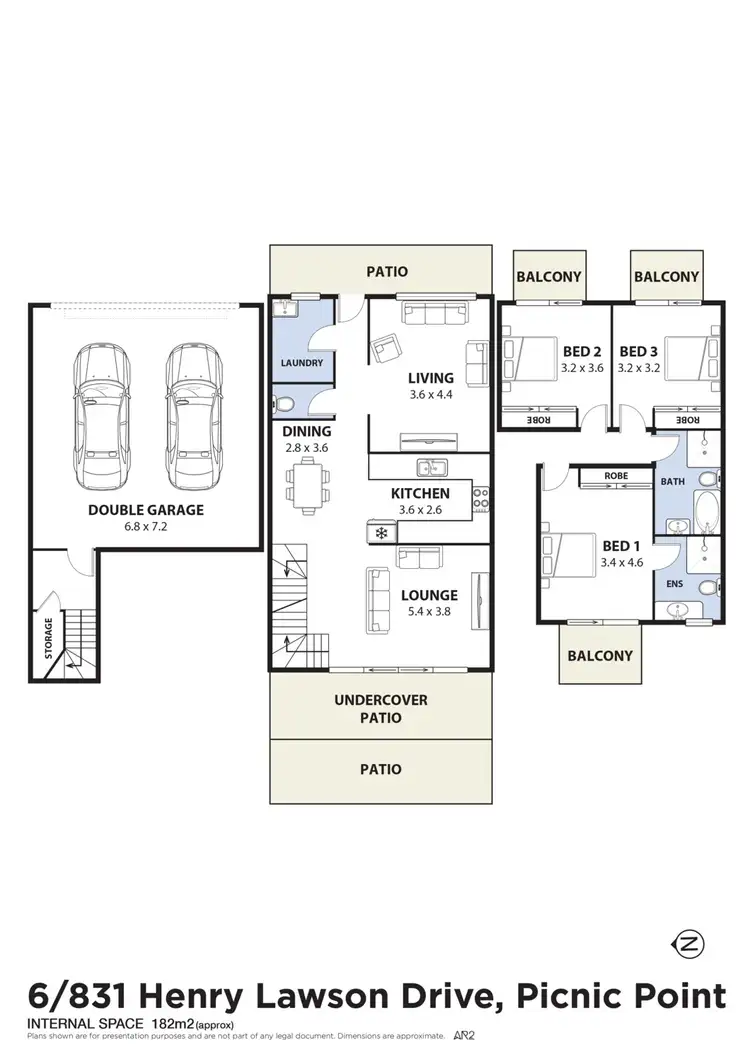 Floorplan of Homely townhouse listing, 6/831 Henry Lawson Drive, Picnic Point NSW 2213
