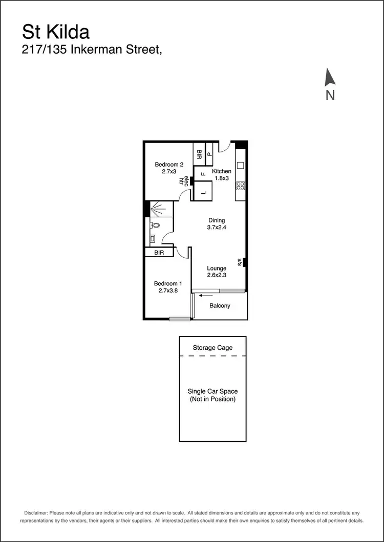 Floorplan of Homely apartment listing, 217/135 Inkerman Street, St Kilda VIC 3182