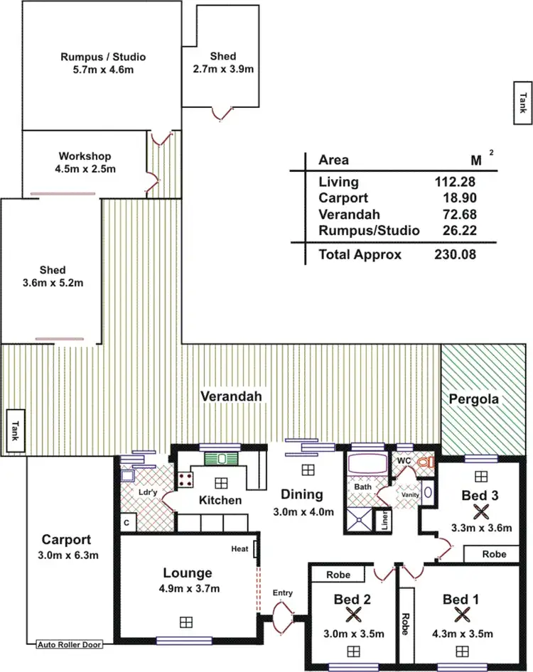 Floorplan of Homely house listing, 107 Penneys Hill Road, Hackham SA 5163