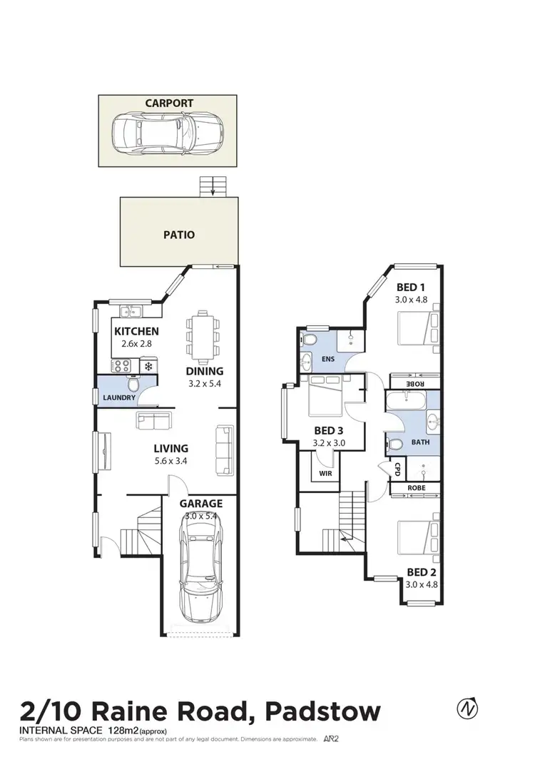 Floorplan of Homely townhouse listing, 2/10 Raine Road, Padstow NSW 2211