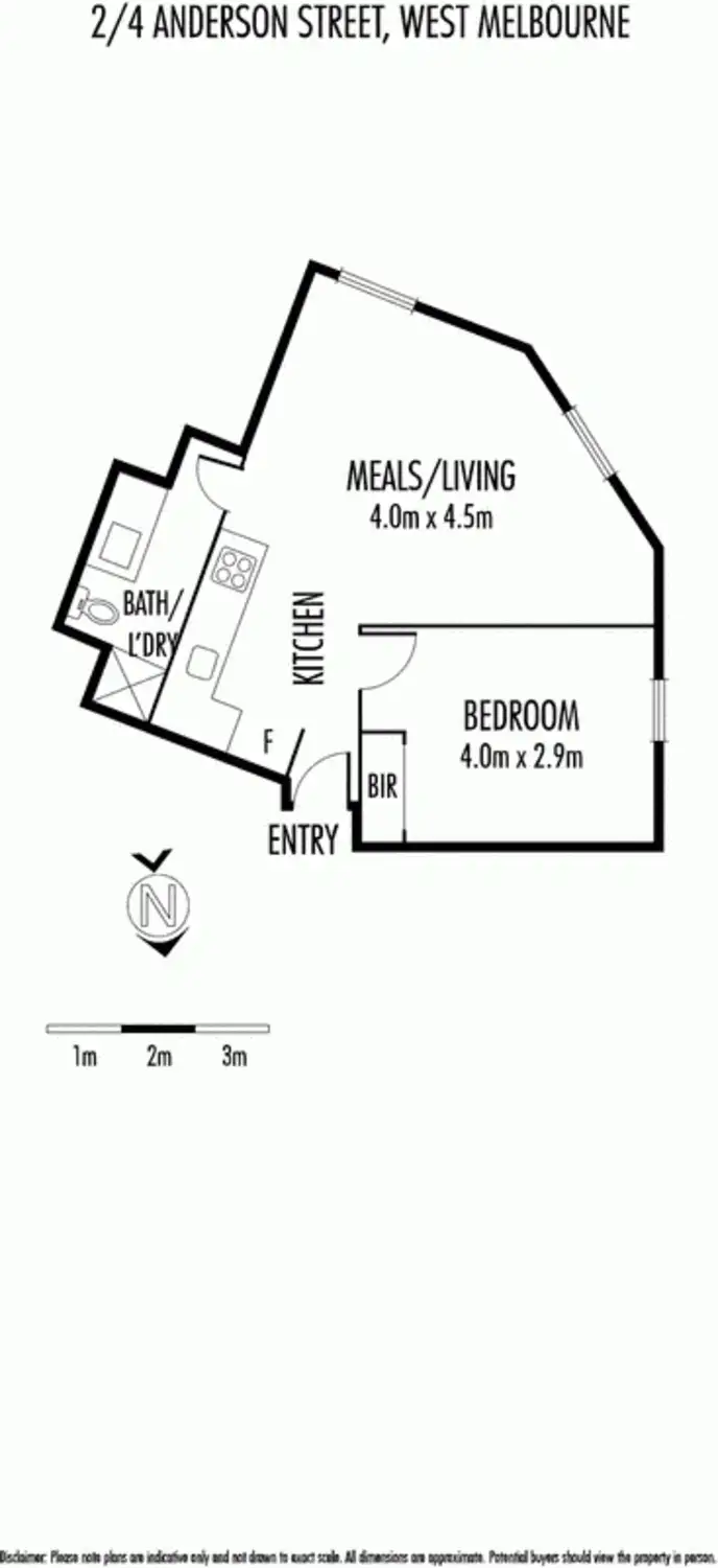 Floorplan of Homely apartment listing, 2/4 Anderson Street, West Melbourne VIC 3003