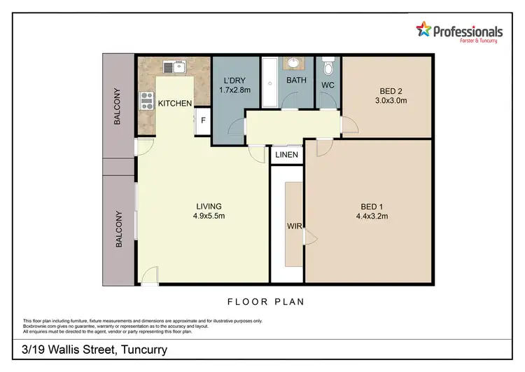 Floorplan of Homely unit listing, 3/19 Wallis Street, Tuncurry NSW 2428