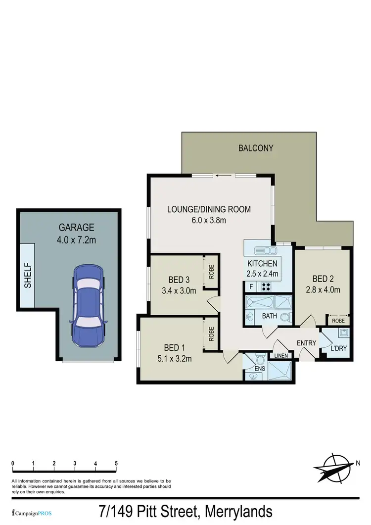 Floorplan of Homely apartment listing, 7/149 Pitt Street, Merrylands NSW 2160