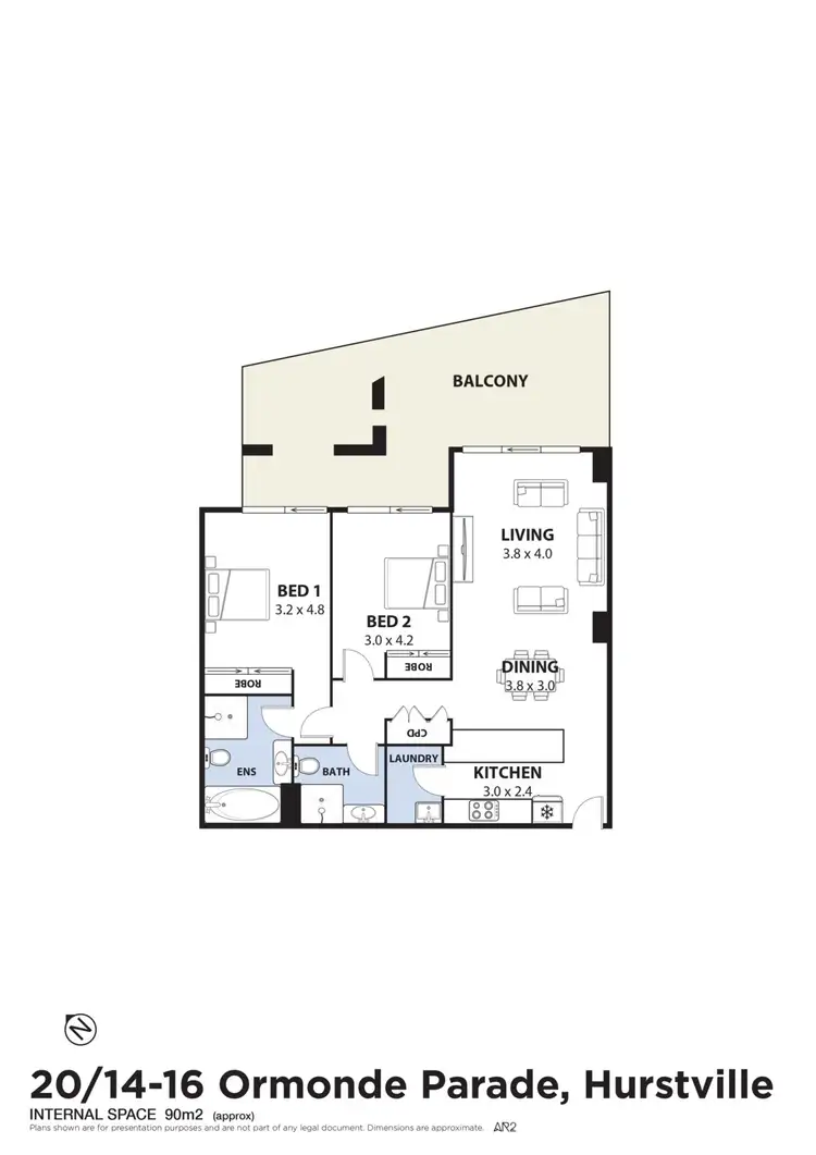 Floorplan of Homely unit listing, 20/14-16 Ormonde Parade, Hurstville NSW 2220