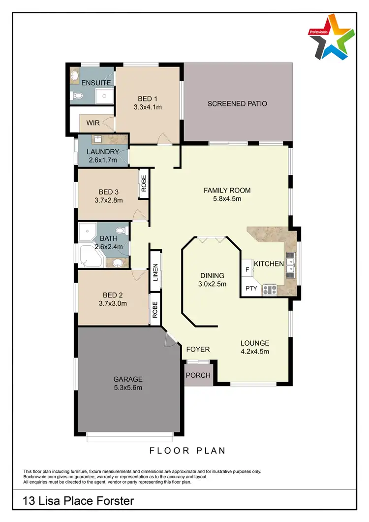 Floorplan of Homely house listing, 13 Lisa Place, Forster NSW 2428