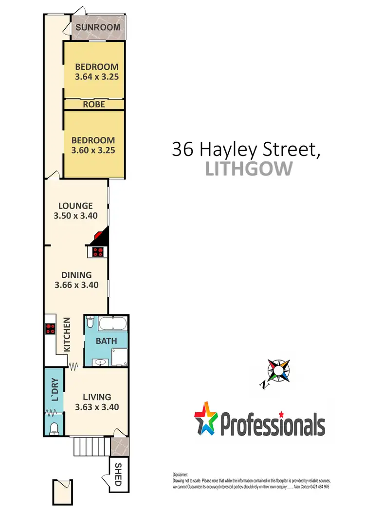 Floorplan of Homely house listing, 36 Hayley Street, Lithgow NSW 2790