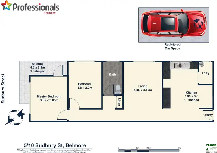 Floorplan of Homely apartment listing, 5/10 Sudbury Street, Belmore NSW 2192