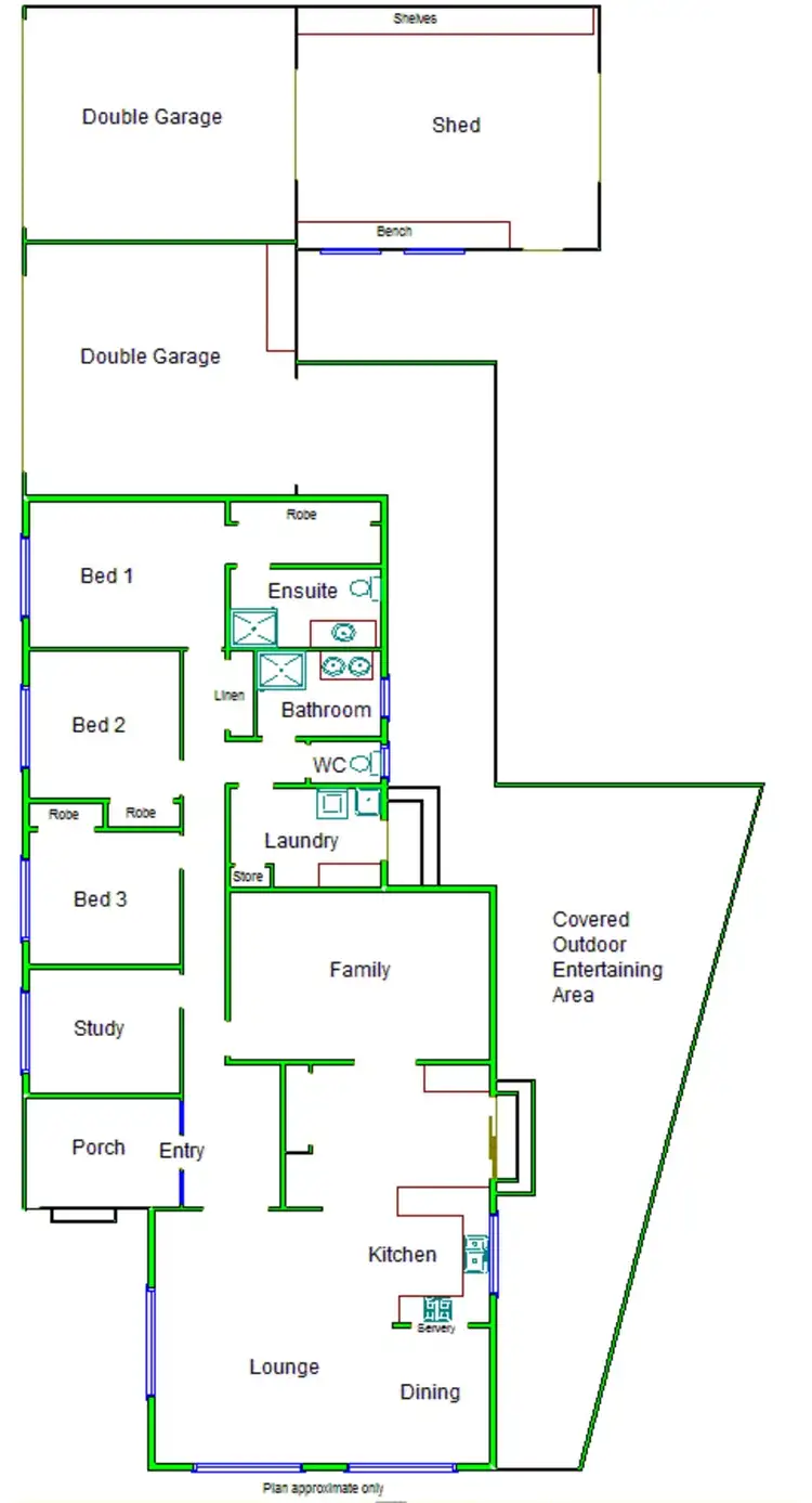 Floorplan of Homely house listing, 33 The Boulevard, Shepparton VIC 3630