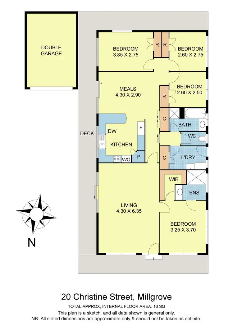 Floorplan of Homely house listing, 20 Christine Street, Millgrove VIC 3799