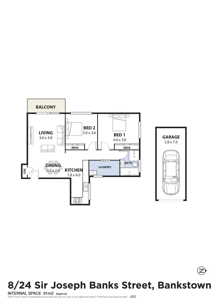 Floorplan of Homely unit listing, 8/24 Sir Joseph Banks Street, Bankstown NSW 2200