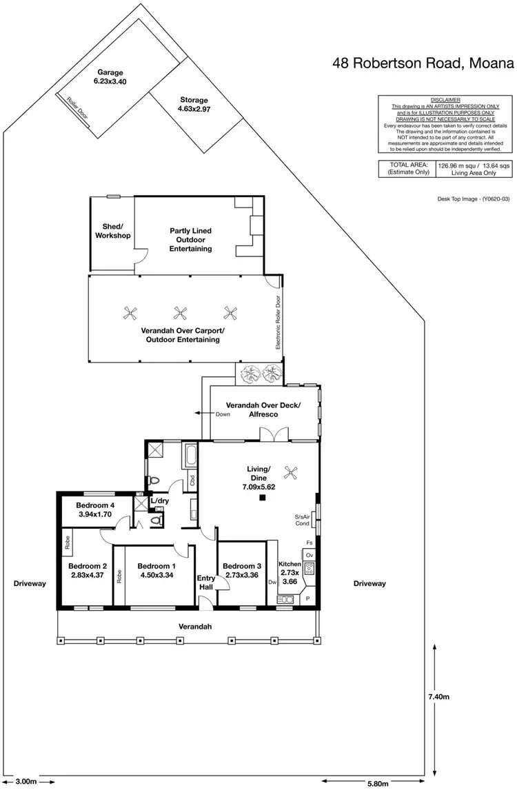 Floorplan of Homely house listing, 48 Robertson Road, Moana SA 5169
