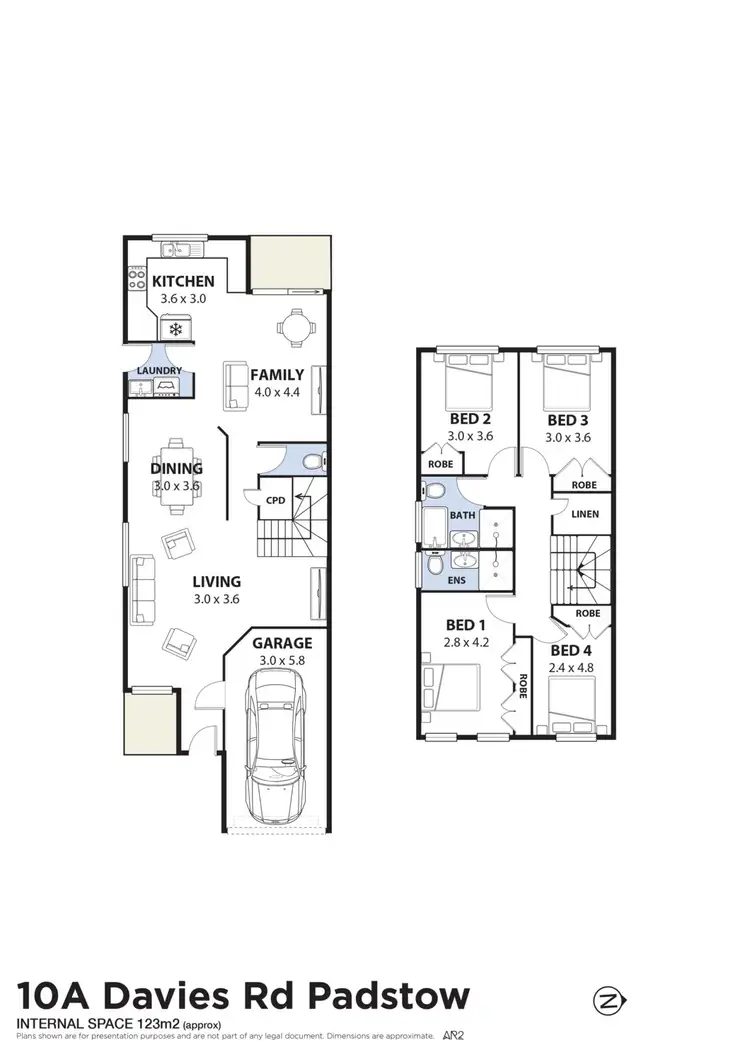 Floorplan of Homely semi-detached listing, 10A Davies Road, Padstow NSW 2211