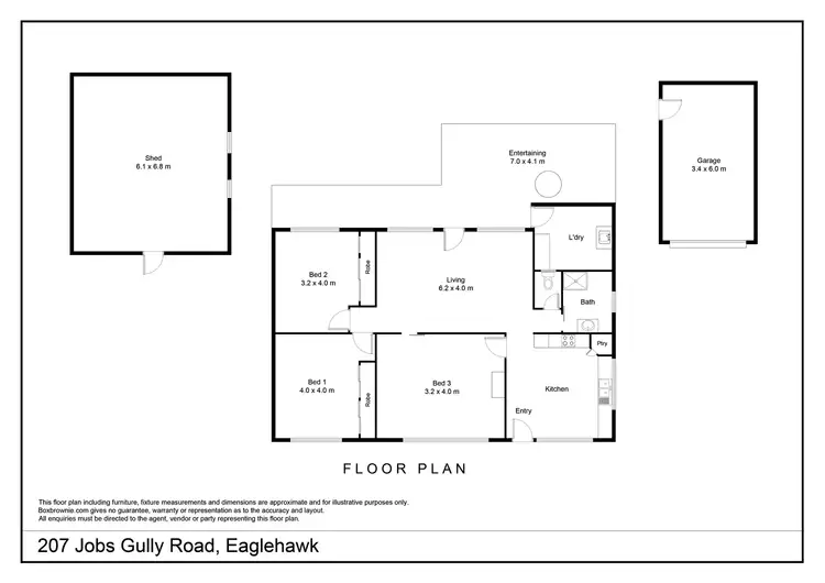 Floorplan of Homely house listing, 207 Jobs Gully Road, Eaglehawk VIC 3556