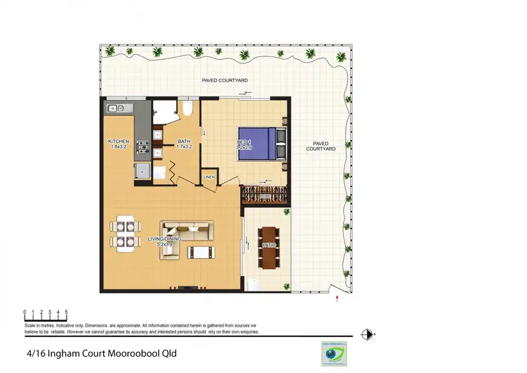Floorplan of Homely apartment listing, 4/16 Ingham Court, Mooroobool QLD 4870