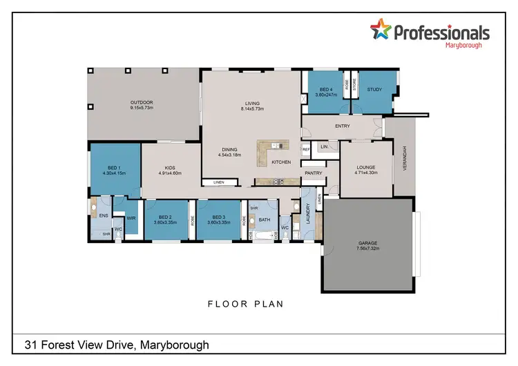 Floorplan of Homely house listing, 31 Forest View Drive, Maryborough VIC 3465