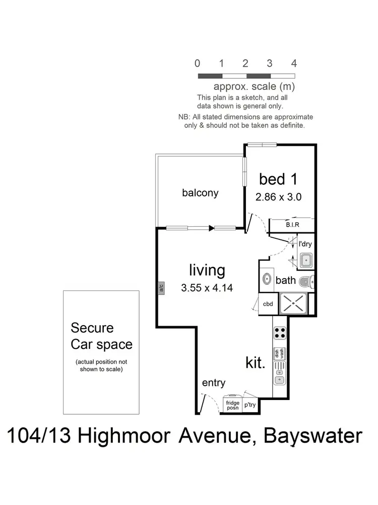 Floorplan of Homely unit listing, 104/13 Highmoor Avenue, Bayswater VIC 3153