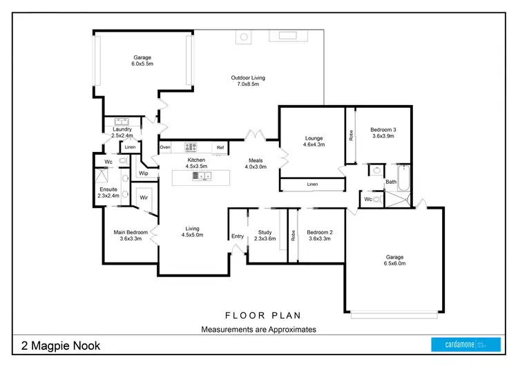 Floorplan of Homely house listing, 2 Magpie Nook, Kialla VIC 3631