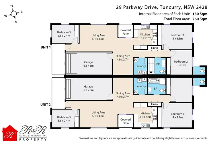 Floorplan of Homely block of units listing, Units 1 & 2/29 Parkway Drive, Tuncurry NSW 2428