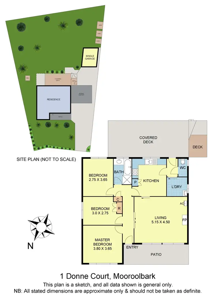 Floorplan of Homely house listing, 1 Donne Court, Mooroolbark VIC 3138