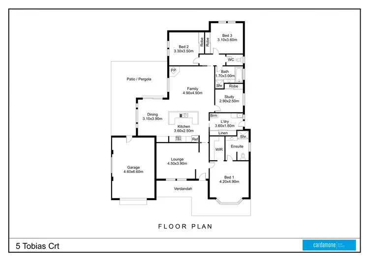 Floorplan of Homely house listing, 5 Tobias Court, Shepparton VIC 3630