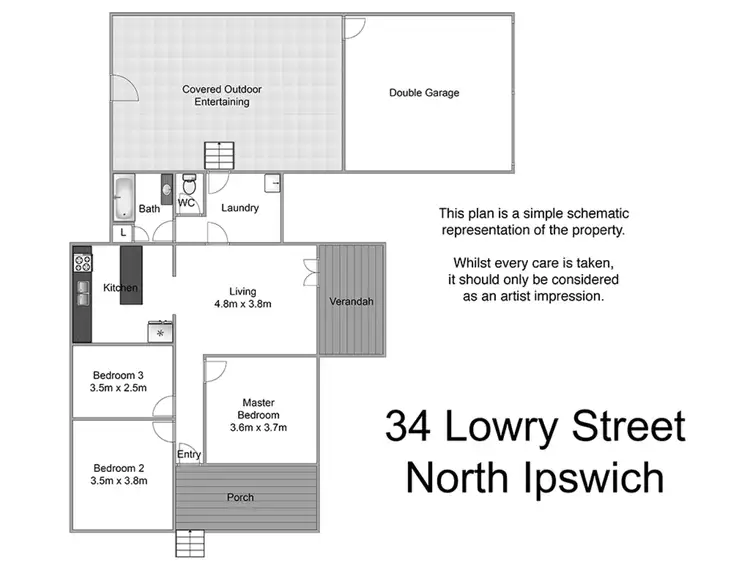 Floorplan of Homely house listing, 34 Lowry Street, North Ipswich QLD 4305