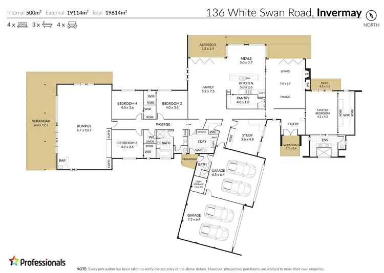 Floorplan of Homely house listing, 136 White Swan Road, Invermay VIC 3352