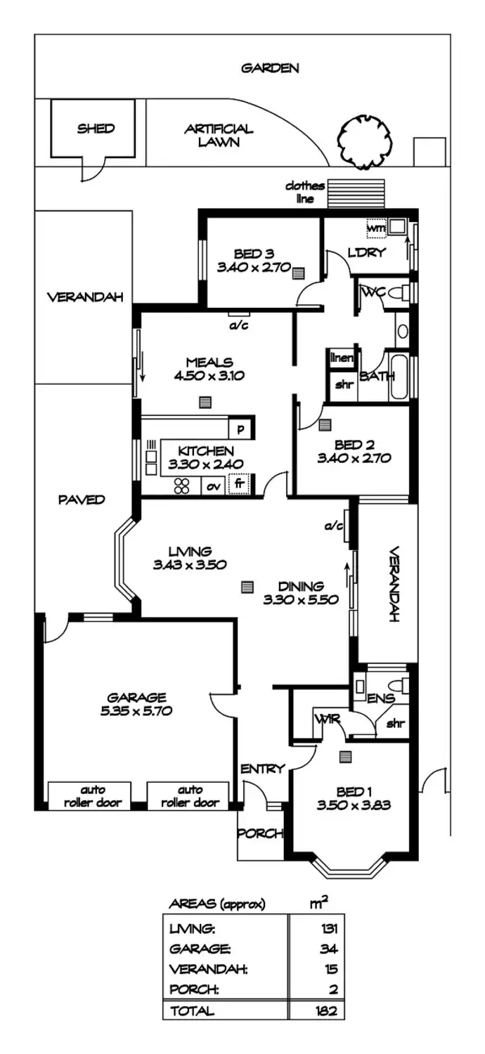 Floorplan of Homely house listing, 4 Oxford Circuit, Newton SA 5074