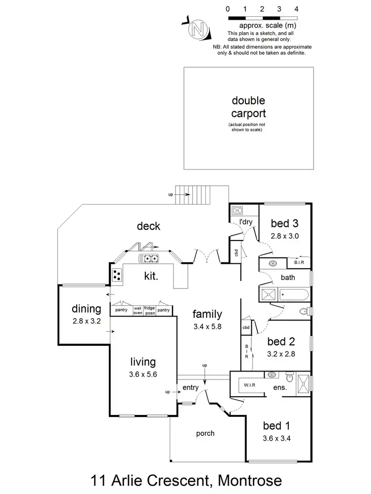 Floorplan of Homely house listing, 11 Arlie Crescent, Montrose VIC 3765