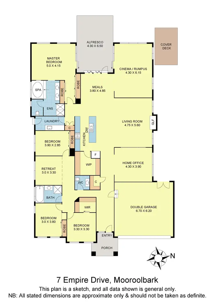 Floorplan of Homely house listing, 7 Empire Drive, Mooroolbark VIC 3138