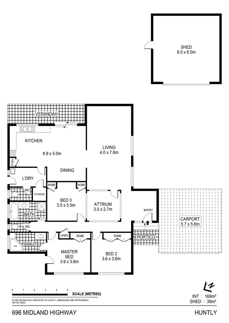 Floorplan of Homely house listing, 696 Midland Highway, Huntly VIC 3551