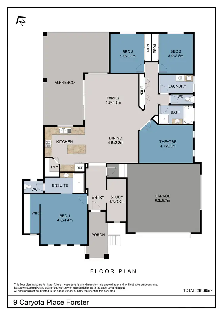 Floorplan of Homely house listing, 9 Caryota Place, Forster NSW 2428