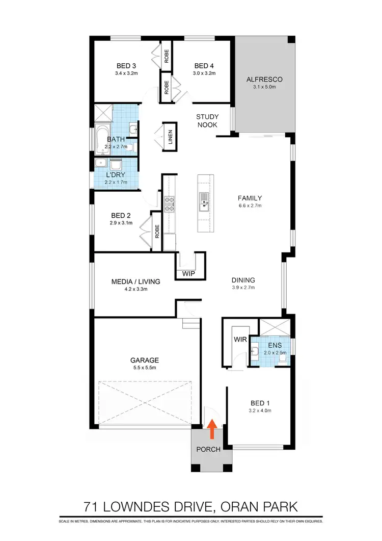 Floorplan of Homely house listing, 71 Lowndes Drive, Oran Park NSW 2570