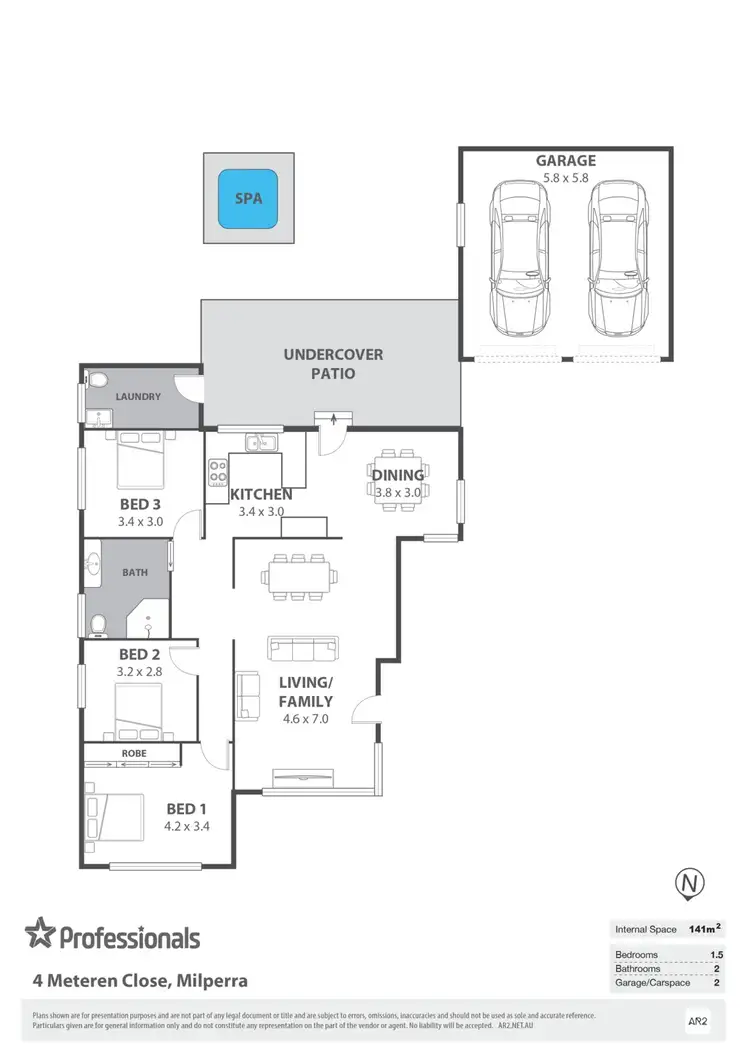 Floorplan of Homely house listing, 4 Meteren Close, Milperra NSW 2214
