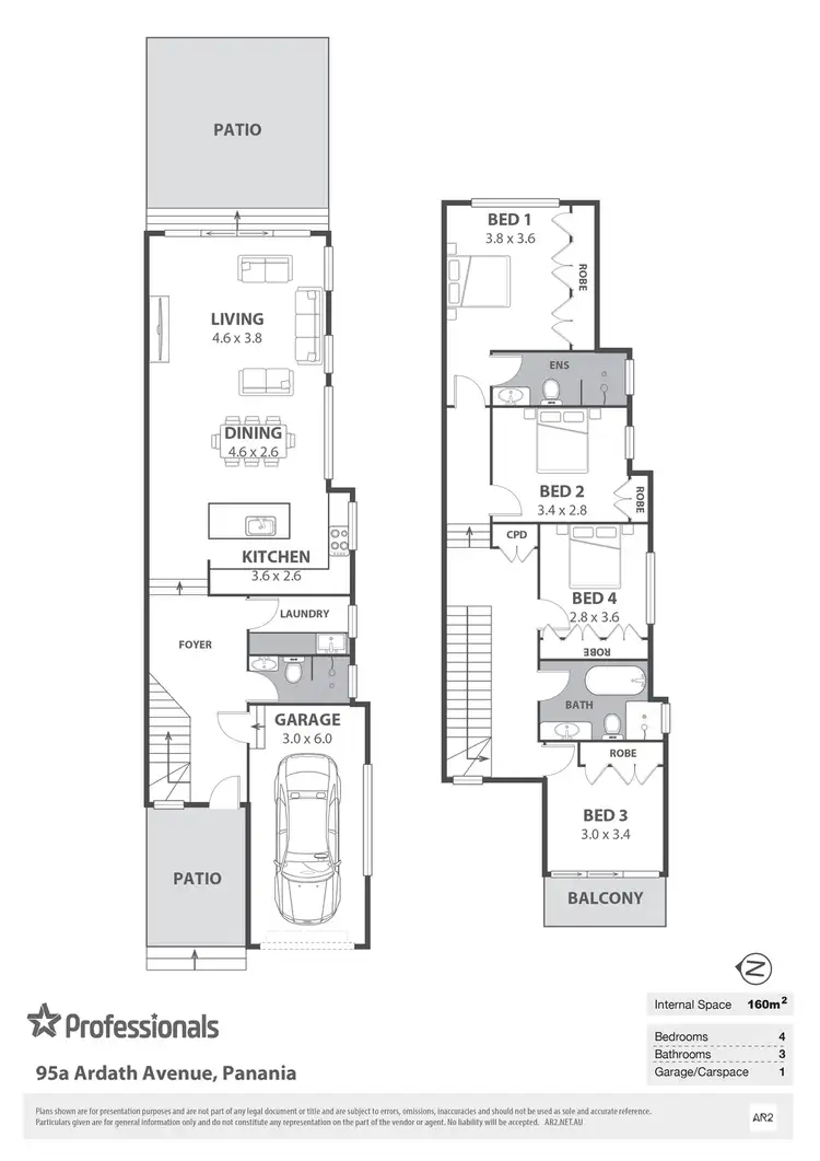 Floorplan of Homely semi-detached listing, 95A Ardath Avenue, Panania NSW 2213